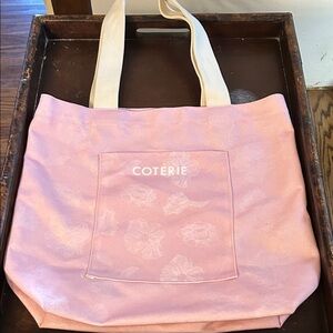 Pink Floral Tote Bag by Coterie